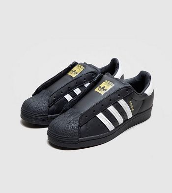 Botasky adidas Originals Superstar Laceless Superstar Laceless - Damske Topanky Čierne | QXF-508136